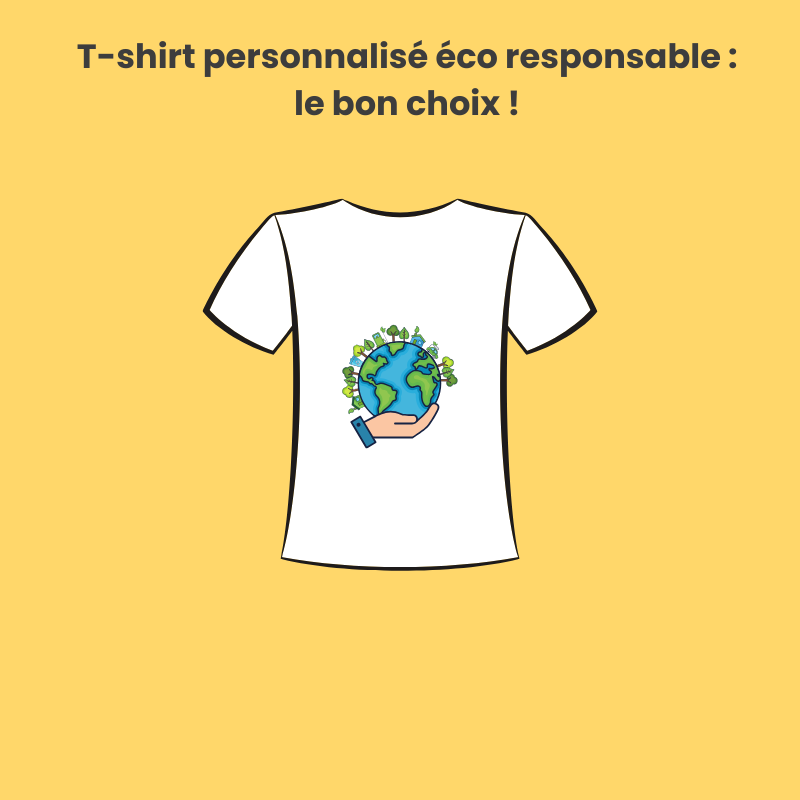 un t-shirt blanc qui porte un logo écolo