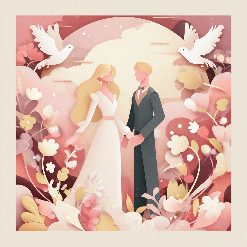 image illustrant les meilleurs vœux pour un mariage