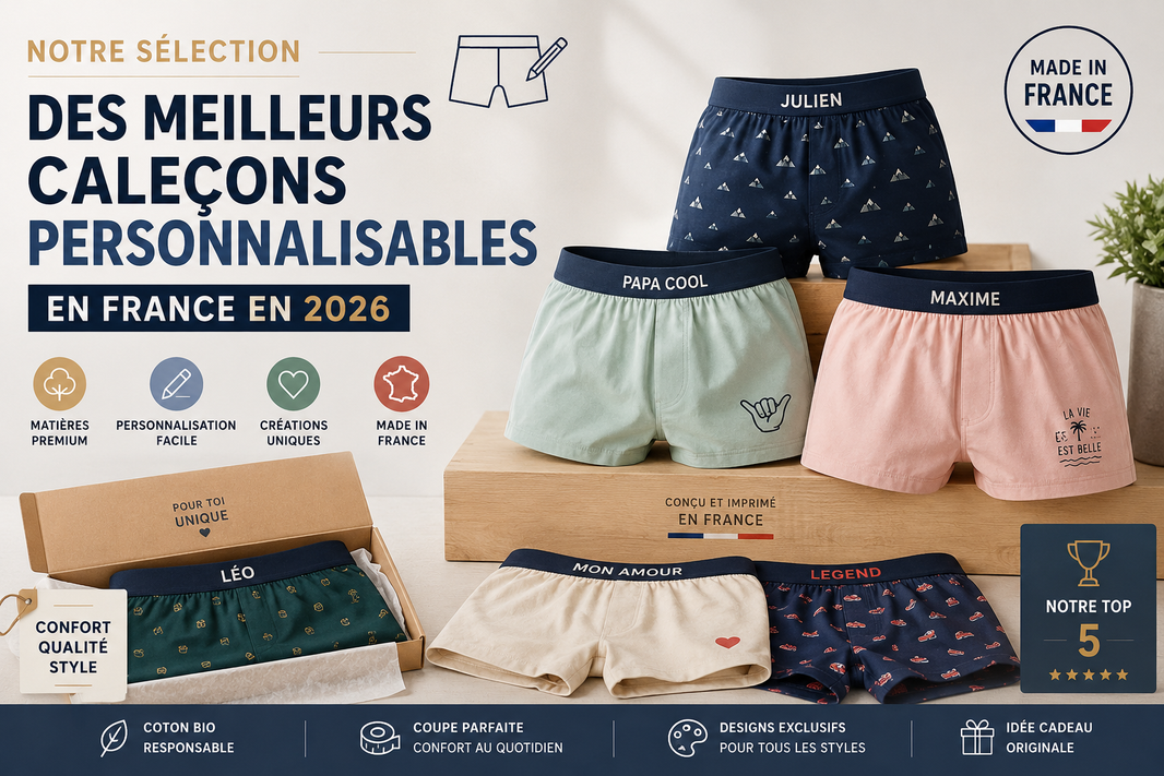 Notre sélection des meilleurs caleçons personnalisables en France en 2026