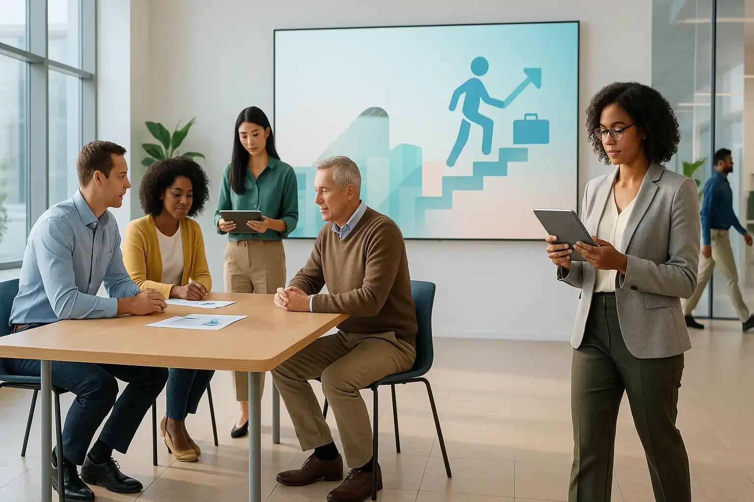 bureau avec des personnes pour représenter le recrutement chez holister