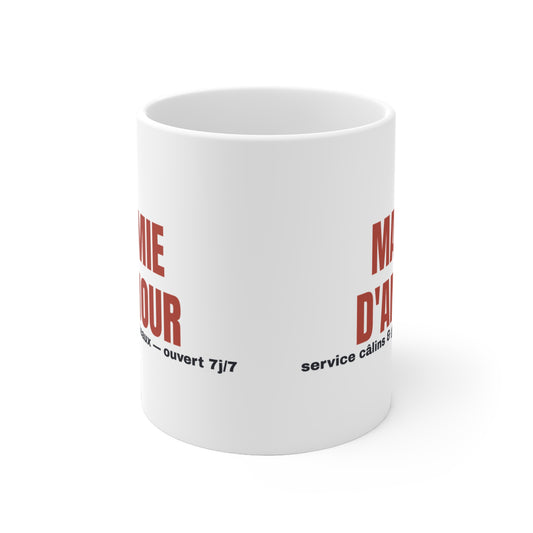 Mug Mamie d'amour – cadeau grand-mère — coloris blanc