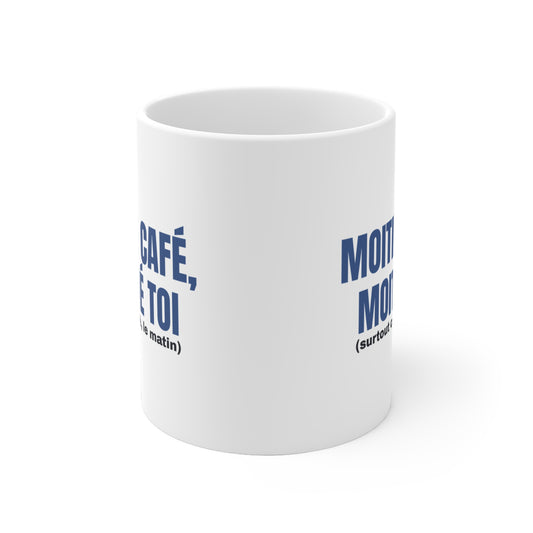 Mug couple Moitié café, moitié toi — coloris blanc