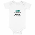 Body bébé mamie – Mamie dit toujours oui - Vignette | Mon T-shirt Personnalisé