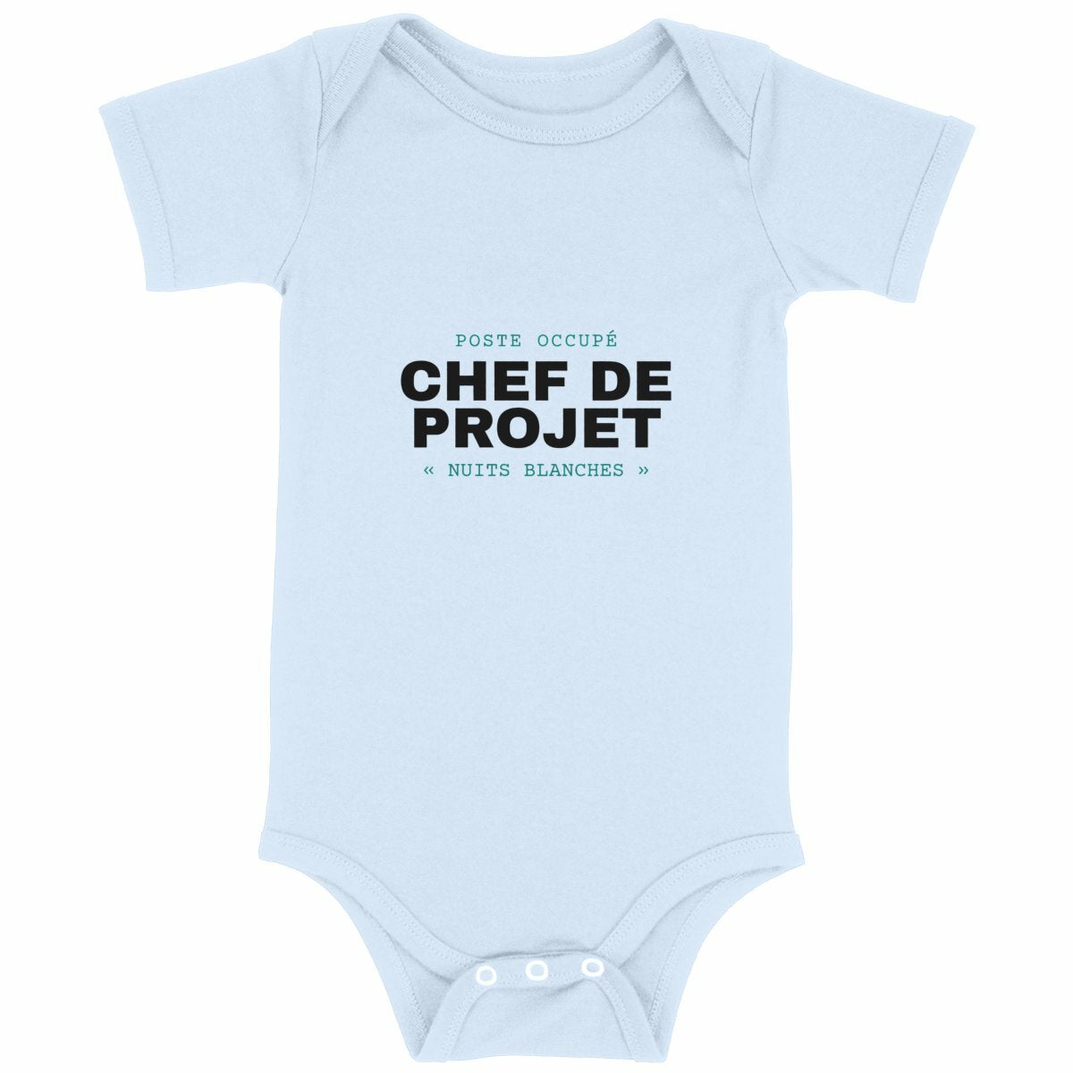 Body bébé rigolo – Chef de projet nuits blanches - face_bleu
