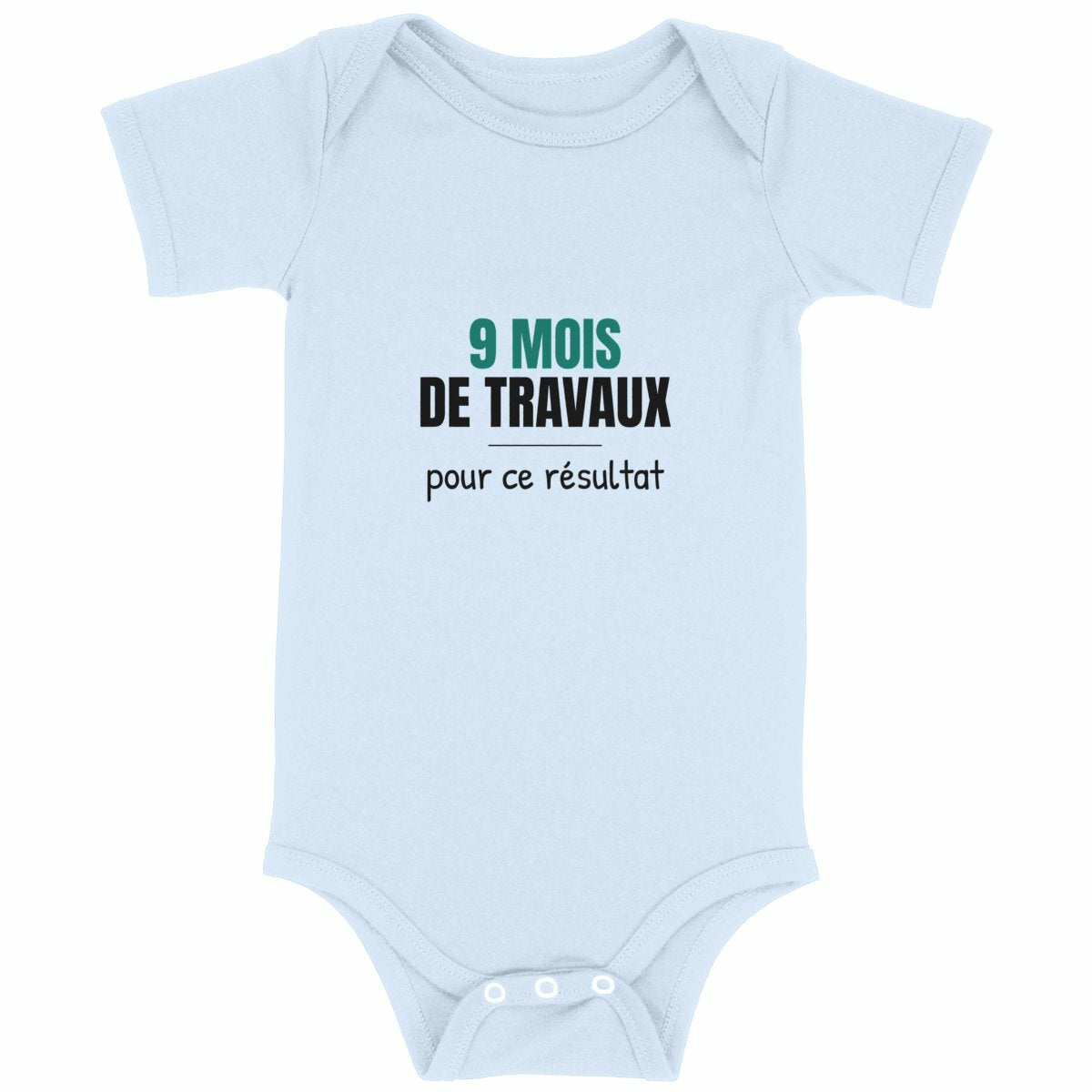 Body bébé naissance – 9 mois de travaux - face_bleu