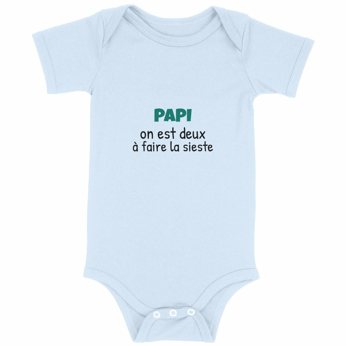 Body bébé papi – On est deux à faire la sieste - face_bleu