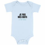 Body bébé rigolo – Je fais mes nuits (c'est faux) - Vignette | Mon T-shirt Personnalisé