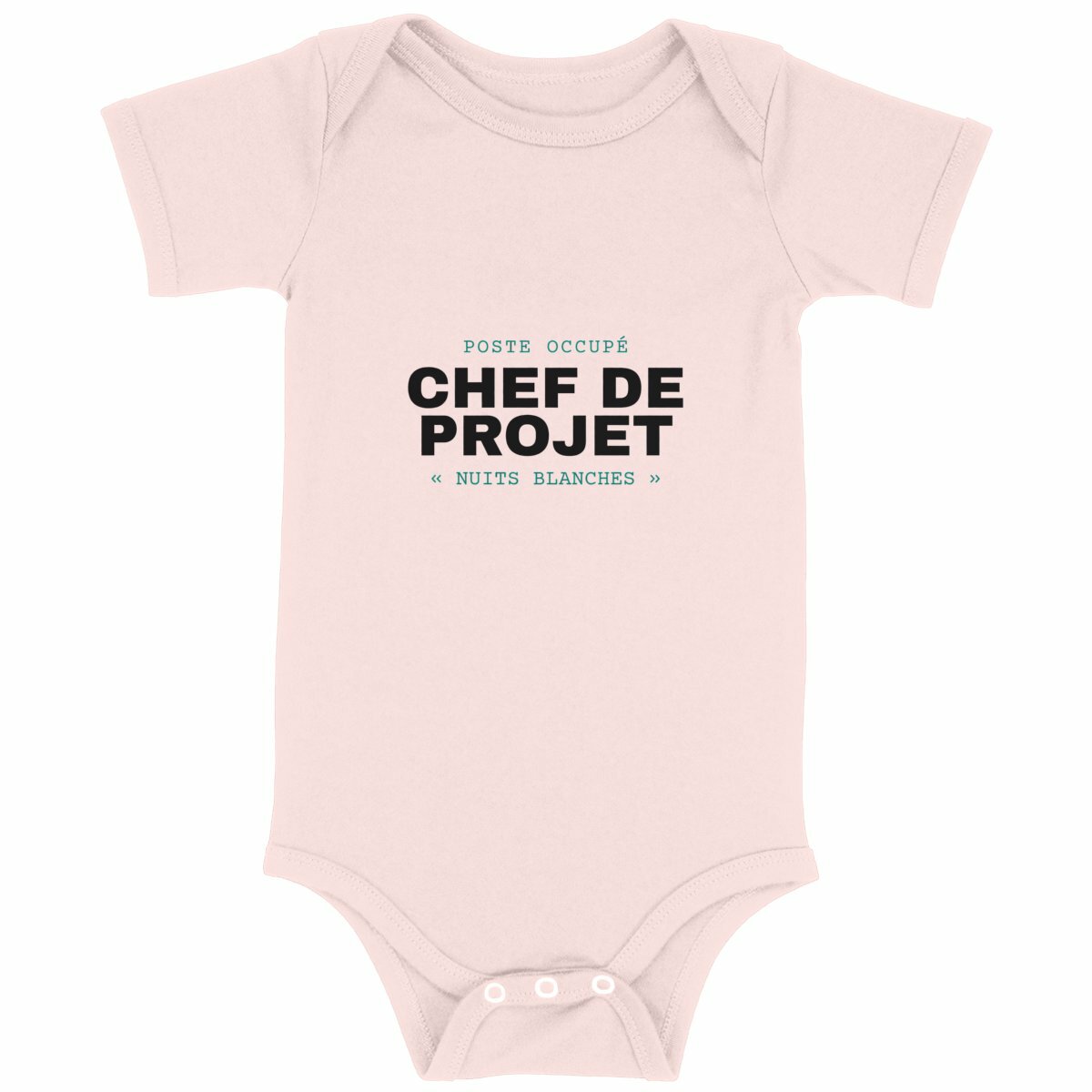Body bébé rigolo – Chef de projet nuits blanches - face_rose