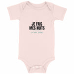 Body bébé rigolo – Je fais mes nuits (c'est faux) - Vignette | Mon T-shirt Personnalisé