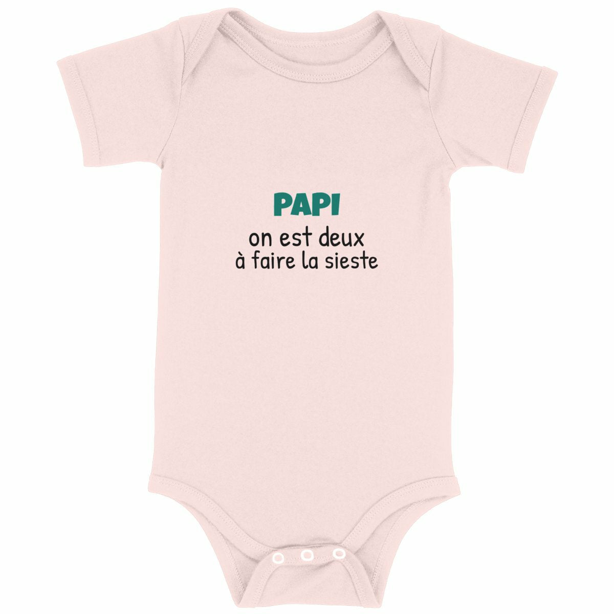 Body bébé papi – On est deux à faire la sieste - face_rose