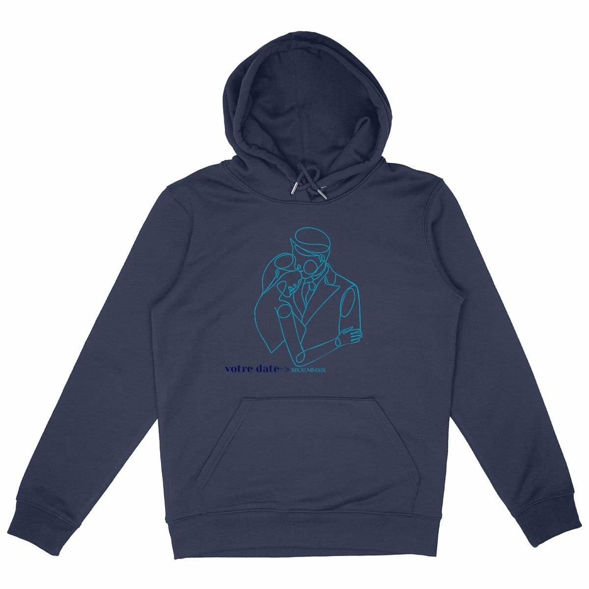 Pull couple personnalisé – Date en chiffres romains