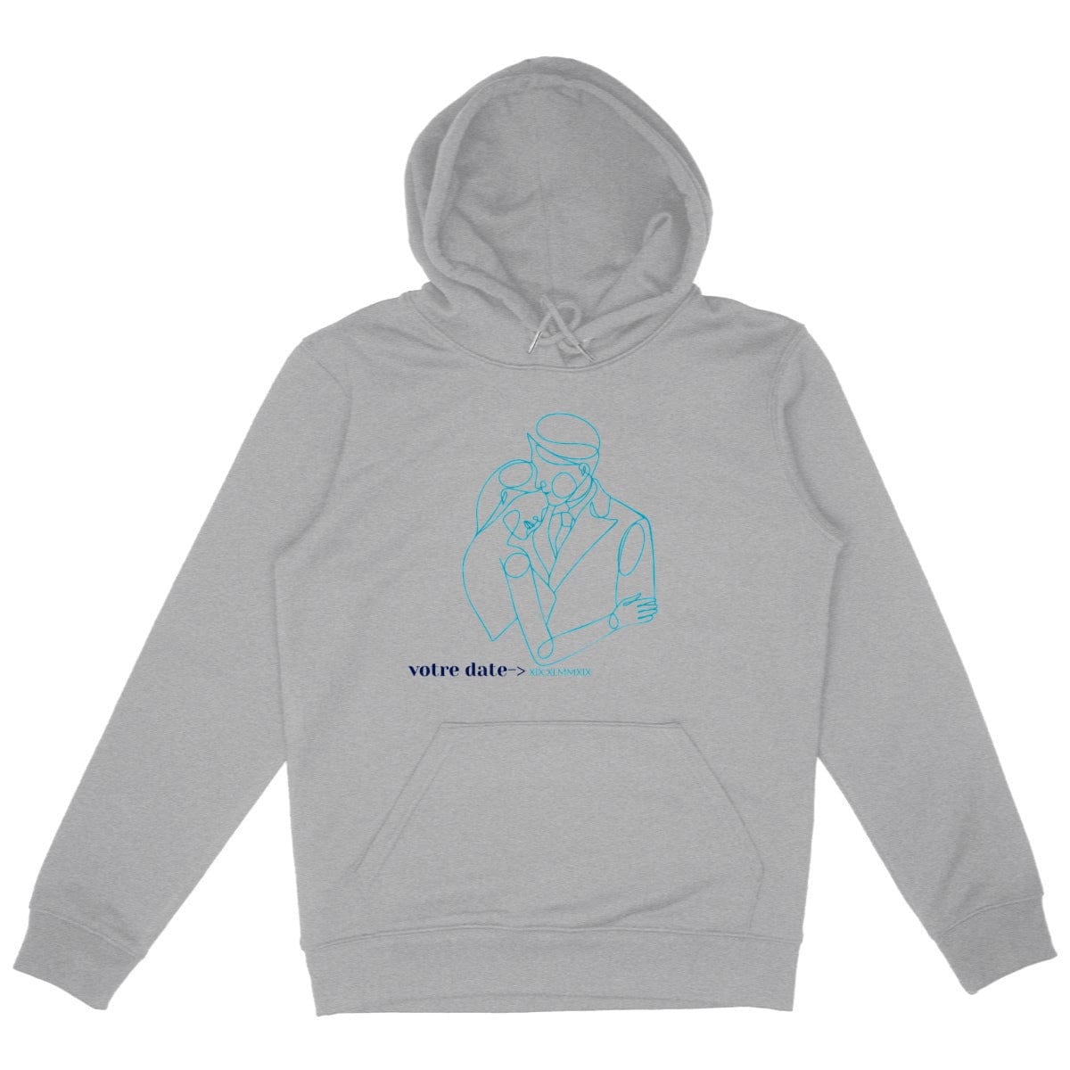 Pull couple personnalisé – Date en chiffres romains