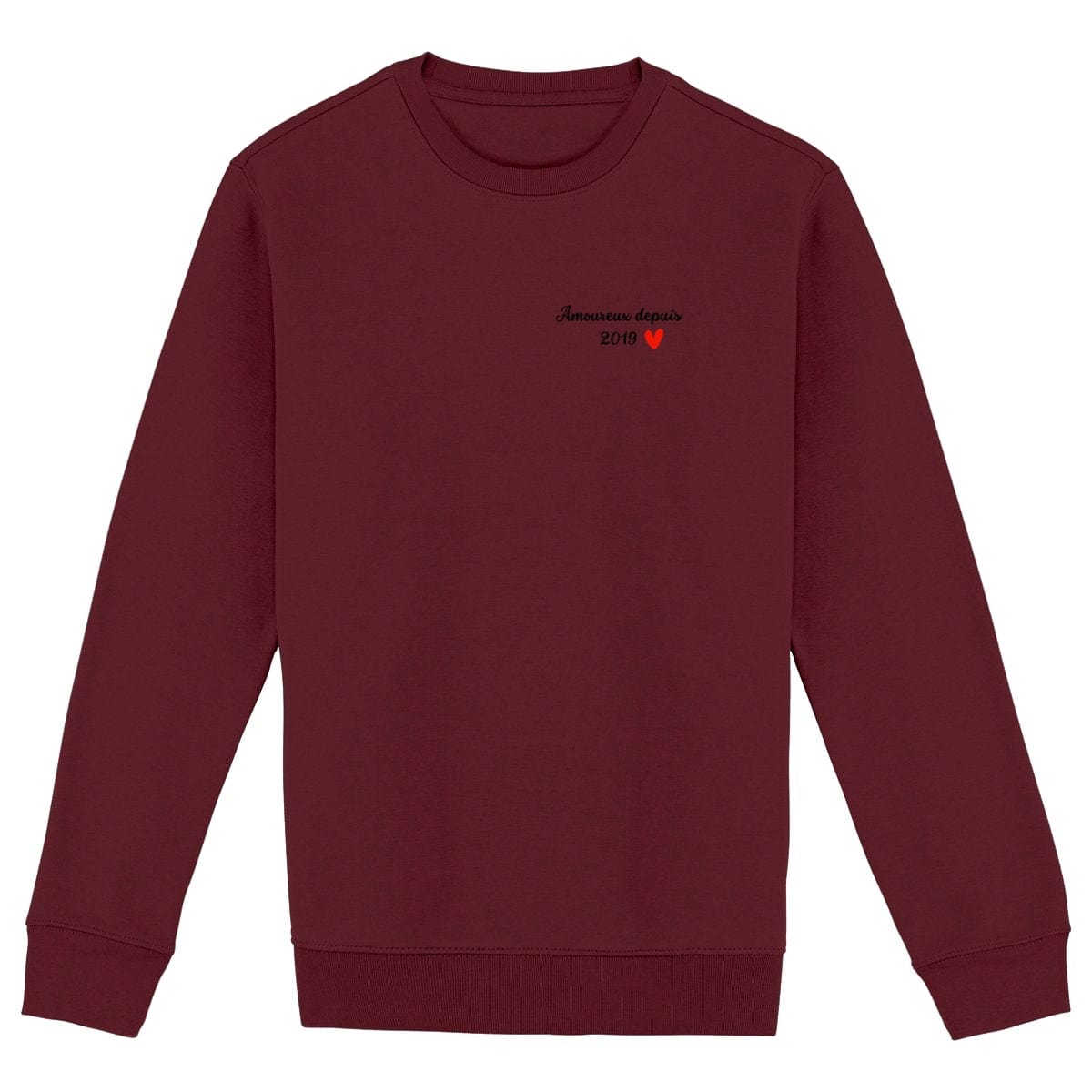 Sweat couple personnalisé – Amoureux depuis + année