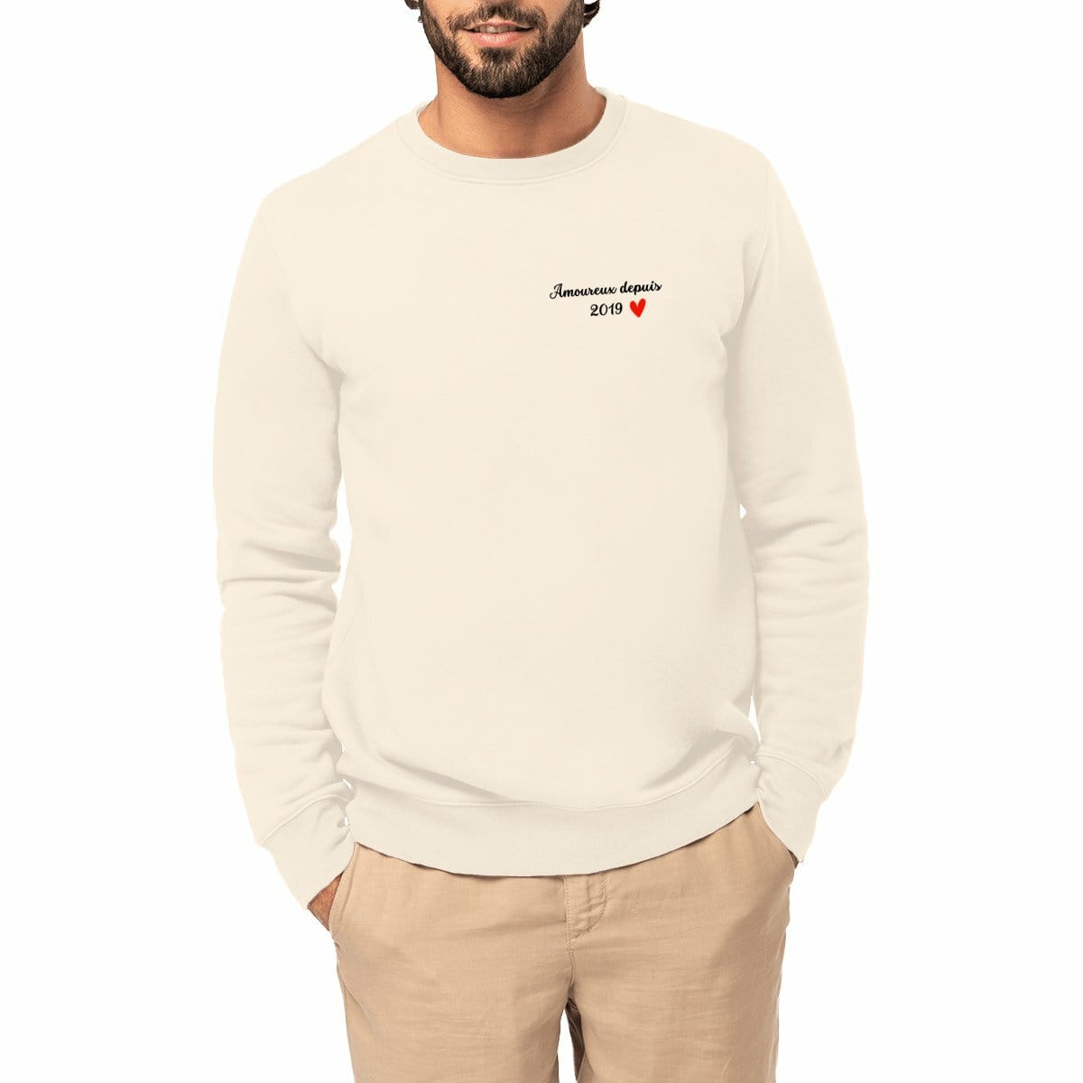 Sweat couple personnalisé – Amoureux depuis + année
