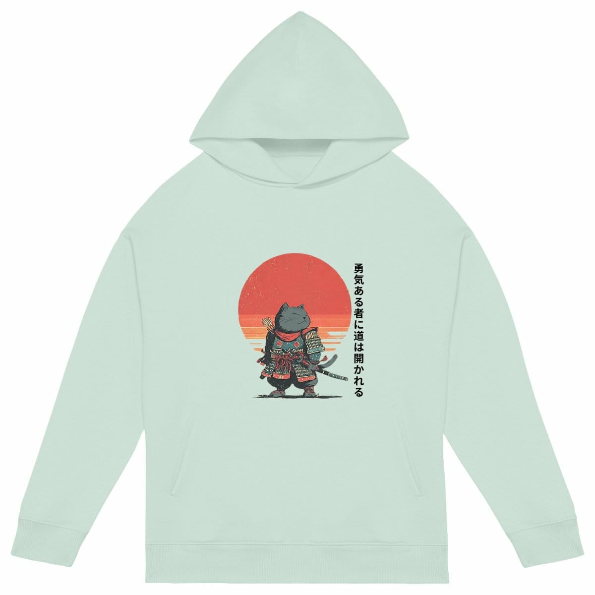 Sweat Japonais Samouraï Chat – Oversize Streetwear