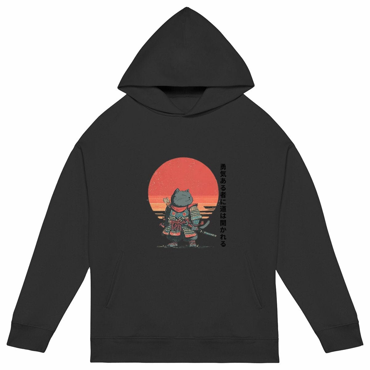 Sweat Japonais Samouraï Chat – Oversize Streetwear