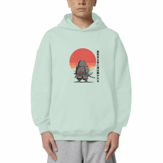 Sweat Japonais Samouraï Chat – Oversize Streetwear