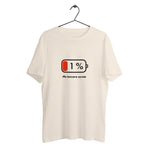T-shirt épais - Batterie Sociale Faible - Vignette | Mon T-shirt Personnalisé