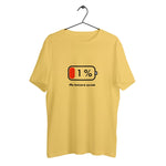 T-shirt épais - Batterie Sociale Faible - Vignette | Mon T-shirt Personnalisé