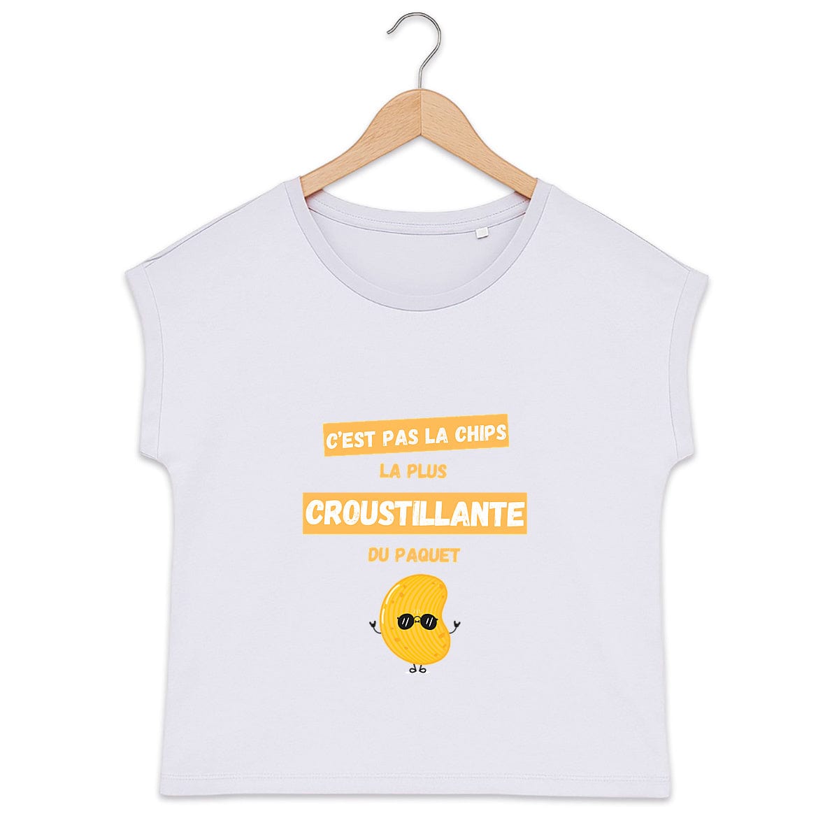 T-shirt humour décalé femme – C’est pas la chips la plus croustillante du paquet