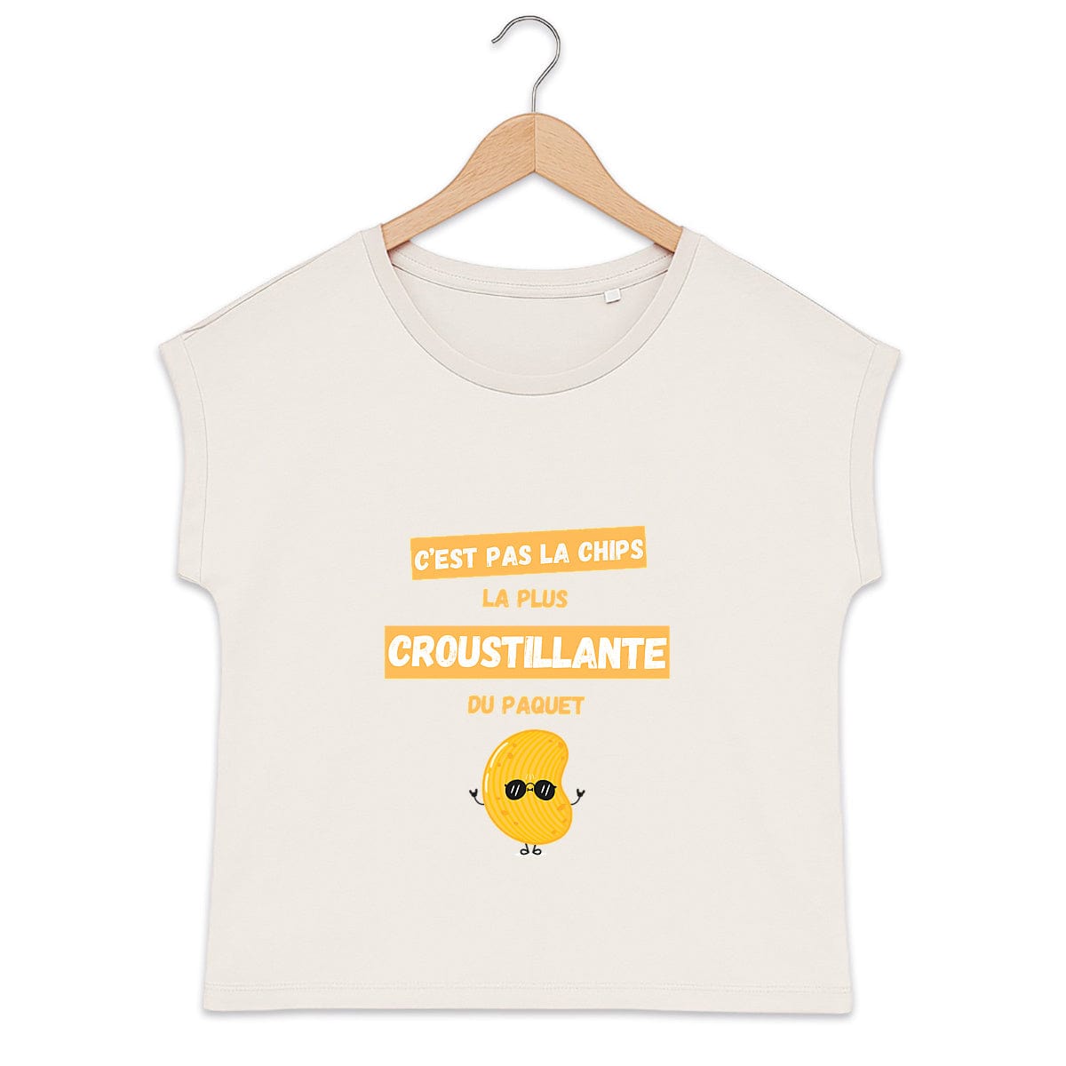 T-shirt humour décalé femme – C’est pas la chips la plus croustillante du paquet