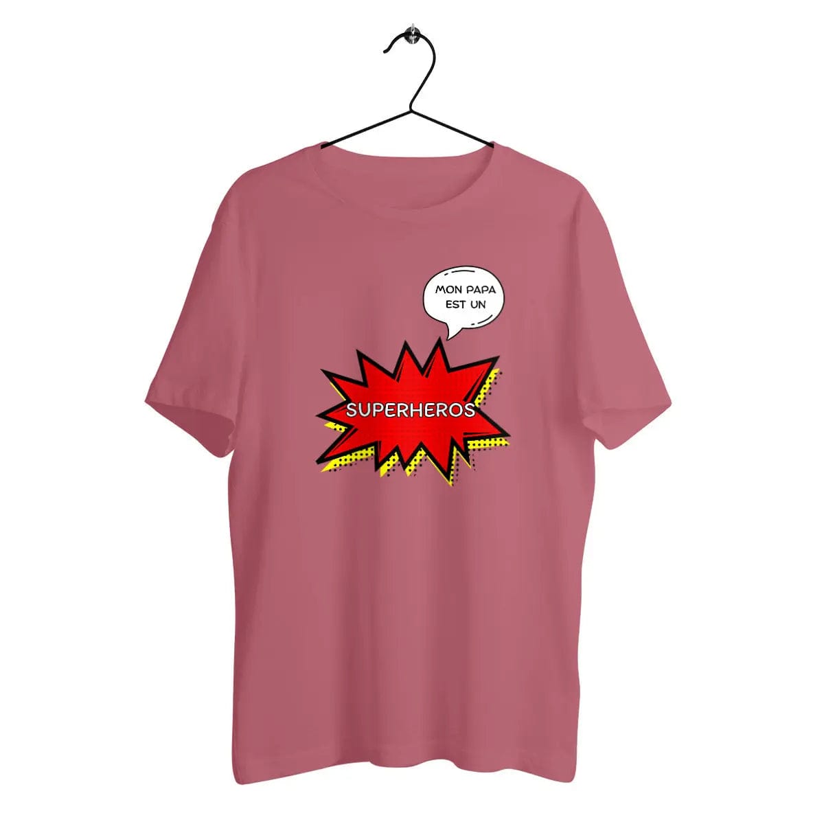 T-shirt Unisexe épais - Mon papa super-héros