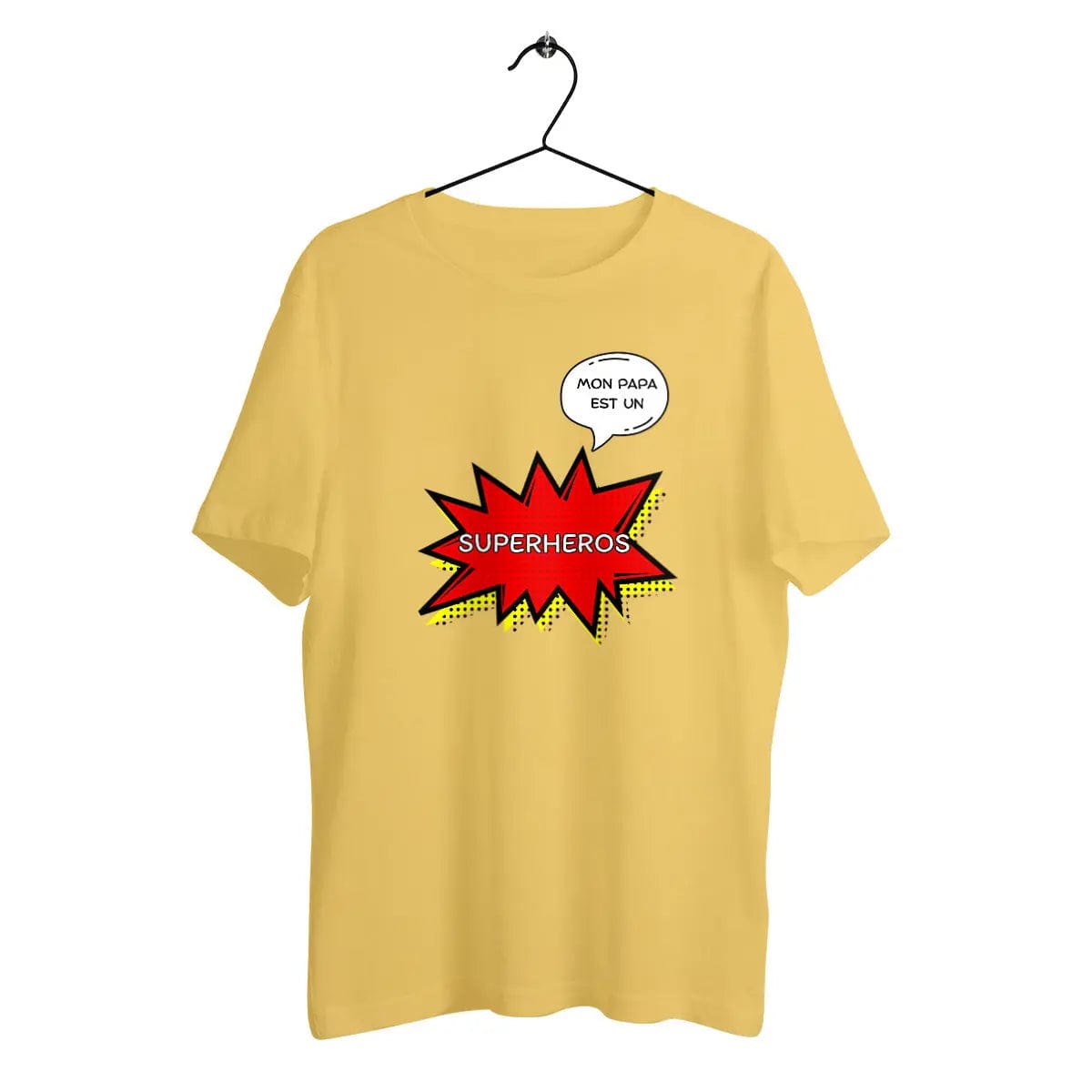 T-shirt Unisexe épais - Mon papa super-héros