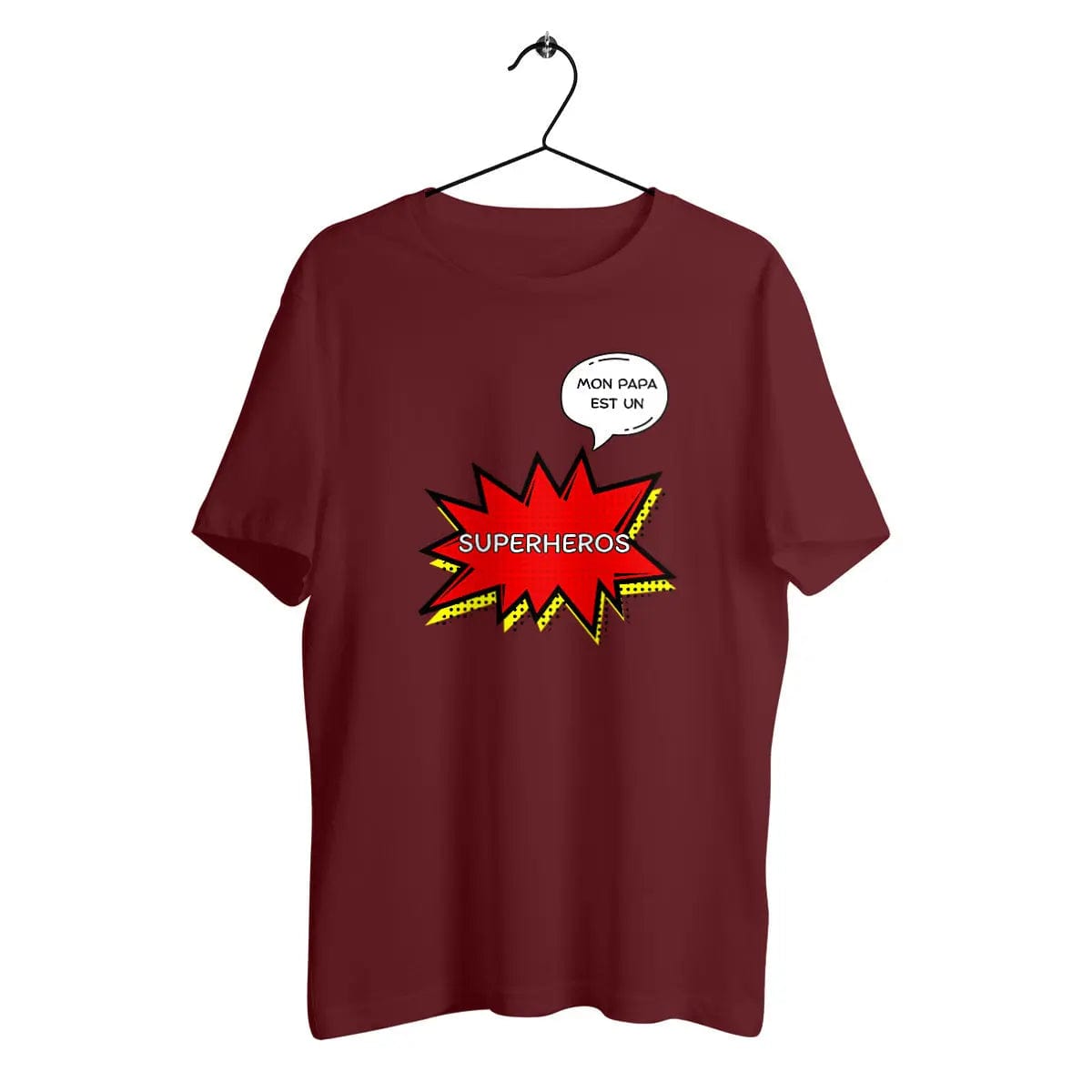 T-shirt Unisexe épais - Mon papa super-héros