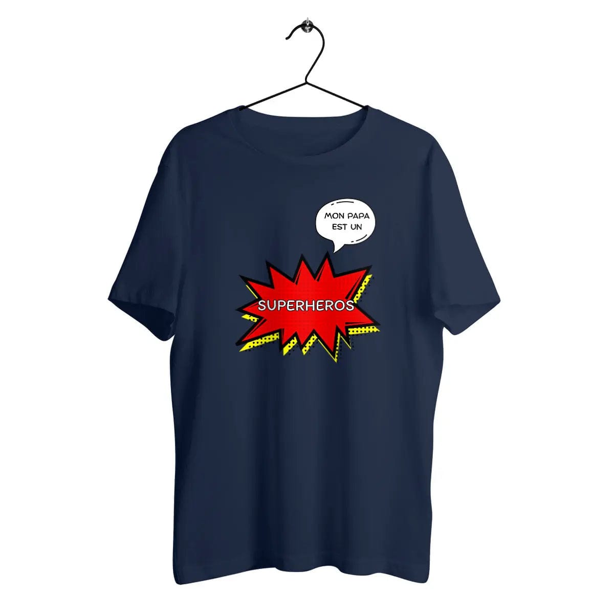 T-shirt Unisexe épais - Mon papa super-héros