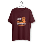 Tee-shirt humour décalé "J'm'en carre les steaks" - Vignette | Mon T-shirt Personnalisé