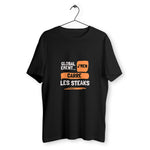 Tee-shirt humour décalé "J'm'en carre les steaks" - Vignette | Mon T-shirt Personnalisé
