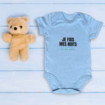 Body bébé rigolo – Je fais mes nuits (c'est faux) - Vignette | Mon T-shirt Personnalisé